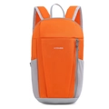 Lightweight orange and grey two-tone nylon backpack with mesh side pockets and top handle - Small / Orange (8106)