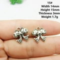 Antiksilberner Fisch-Anhänger mit Stern für DIY-Schmuckherstellung 14x15mm - 15# Fische Stern