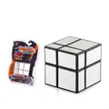 Cubo magico a specchio 2x2 spazzolato argento per bambini con confezione A168-6 - 2x2 Cubo Magico a Specchio (A168-6)