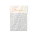 Cute white daisy jelly nail art stickers with yellow centers for fresh manicure styles - White Daisy Jelly Relief (to3856)