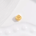 S925 silver gold-plated rabbit charm bead for DIY bracelets and necklaces jewelry - Gold