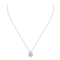 Elegante collar de plata S925 con un colgante solitario de moissanita clásica de 1 quilate - Plata 925 / Blanco