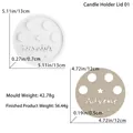 Moule en silicone pour couvercle de bougeoir de l'Avent avec motifs étoiles - Couvercle de Bougeoir 01-Advent