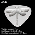 Stampo in silicone a forma di libellula per fondente e resina, 10,5x8,3x1,3cm, peso 71g - Design Libellula / Grigio