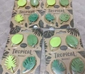 Creative tropical leaf magnetic fridge stickers in green and yellow-green, 4-piece set - Light Green Monstera Leaf Series (4Pcs/Set)