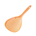 Schiumarola grande arancione per gnocchi e pasta con manico lungo e foro per appendere - Arancione