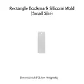 Rectangular bookmark silicone mold for epoxy resin with hanging hole, 9.5x2.9cm - Rectangular Bookmark - Small / Translucent