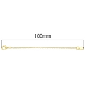 Catena di estensione placcata oro 14K con chiusura a moschettone, 100mm per gioielli - 100mm / Placcato Oro 14K