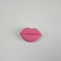 Rosafarbener Silikon-Kabelschutz in Lippenform für USB-Ladekabel und Datenkabel - Rosa Lippen