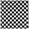 Polyester sports bandana featuring a classic black and white checkered pattern and stitched edges - 54*54CM / Polyester Checkerboard