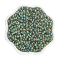 Vibrant 4mm iridescent blue-green glass seed beads for DIY jewelry making and crafts - 4mm / Iridescent Blue Green (#08 Style)
