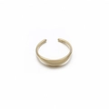 Minimalist open ring in polished gold finish made of durable stainless steel material - Minimalist Rounded / R00716G