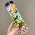 Elastic kids hair ties set with cute cartoon animals in a transparent storage tube - Frog Style (14#) / 20-Piece Set