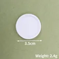 Mini vassoio rotondo bianco 3,5 cm per casa delle bambole fai da te e esposizione di cibi - N. 9 (3.5cm) / Bianco
