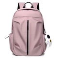 Zaino in nylon rosa impermeabile con cerniera verticale e ciondolo da astronauta - 6399 Rosa