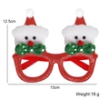 Christmas snowman party glasses with red glitter frames and white hat decoration - Snowman Green Bow