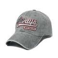 Vintage dunkelgraue Baseballkappe aus gewaschener Baumwolle mit Always-Stickerei - Grau