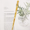 Minimalist amber marble pattern hair stick with stylish spiral twist design - Yellow Amber Marble (29#)