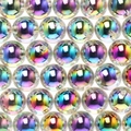 Perle rotonde in acrilico placcato AB arcobaleno per creazione gioielli e braccialetti - Perle Tonde Iridescenti Colore AB