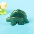Handgeschnitzte Stegosaurus Dinosaurier Figur aus grünem Aventurin Edelstein Dekor - Grüner Aventurin