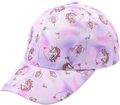 Mädchen-Baseballkappe mit lila-rosa Farbverlauf, Glitzereffekt und Einhorn-Motiven - Einhorn - Lila