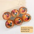 Set van 6 realistische kunstmatige PU-cupcakes met fruit in een geschenkdoos - Ronde Cupcake Doos (XMB-21)