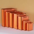 Orange Background With Black Border; (vertical) 15cm Long * 6cm Side * 20cm High