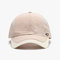 Pink mesh baseball cap with breathable side panels and dual-layer brim for outdoor sports - Khaki