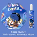 Space explorer themed automatic folding umbrella for kids with matching protective sleeve - Anti-rebound Automatic - Space Trip [Reflective Strip]