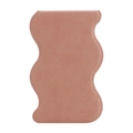 Specchio pieghevole ultra sottile ondulato con custodia in pelle PU marrone rosa - Rosa Fiori di Ciliegio Forma Ondulata