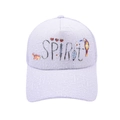 Gorra trucker morada clara con estampado de letras SPIRIT y diseño de malla fresca - Violeta Claro