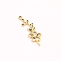 Golden December birth flower pendant in stainless steel for jewelry making DIY - May Gold