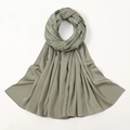 Elegant sage green bubble satin silk feel hijab scarf for women in a soft textured fabric - Pine Green