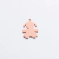 Polished rose gold stainless steel girl-shaped pendant with a smooth mirror finish - Rose Gold Girl