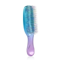 Portable electroplated hair massage comb with blue and purple gradient finish - Colored Bristle Style / Gradient Blue Purple