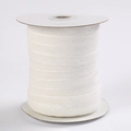 Sparkling white elastic velvet ribbon with silver glitter on a round spool - White 07