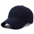 Cappellino da baseball blu scuro classico con ricamo FARD 3D in cotone twill di qualità - Regolabile / Blu navy
