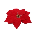 Artificial red poinsettia flower head for Christmas tree decoration and wreaths - D-Style Red