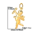 Gold angel cupid pendant in polished stainless steel with size and weight dimensions - Gold - Cupid