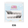 Macro detail of self-adhesive segment false eyelashes in a portable white square case - Portable Glue-free Style 036