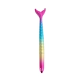 Colorful mermaid tail gel pen with 0.5mm black ink and fish scale gradient texture - Yellow