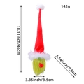 Christmas gnome doll with long green beard and red heart sequin holiday decoration - Red Long Hat No Arm Style