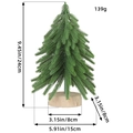 Mini-Weihnachtsbaum mit Holzsockel, beflockte Tanne inklusive Größenangaben - Grün - M