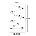 Waterproof tattoo sticker model K-433 featuring black planet, UFO and moon designs - K-433 Planet UFO Heart