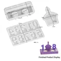 Rectangular and number resin silicone mold set for DIY cake toppers and candle bases - Cupcake+Numbers+Base 3-Piece Set