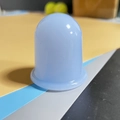 Light blue silicone facial cupping massage tool for skin therapy and blood circulation - Blue Single