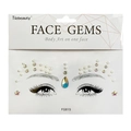 Face Gems model FG015 with faux pearls, iridescent teardrop and star rhinestones - FG4015 Pearl Star Style