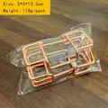 Elegant rose gold metal business card holder organizer with minimalist wireframe design - 2 Pcs/Set / Rose Gold