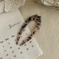 Detail der U-Haarnadel aus Acetat mit Schildpattmuster und Katzenkopf-Design - Mollige Katze / Beige Schildpatt