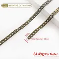 Catena piatta in metallo bronzo antico H11NK, filo 2,0 mm per borse a tracolla - H11NK-2.0x7.6x11mm / Bronzo